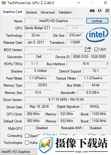 GPU-Z截图